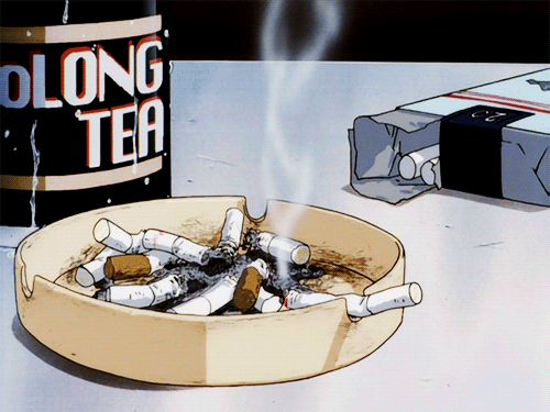 anime smoking cowboy bebop cigarettes ashtray