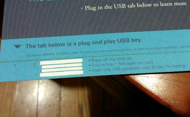 This paper USB tab.
