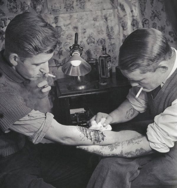 Tattoo parlor in the 1920’s