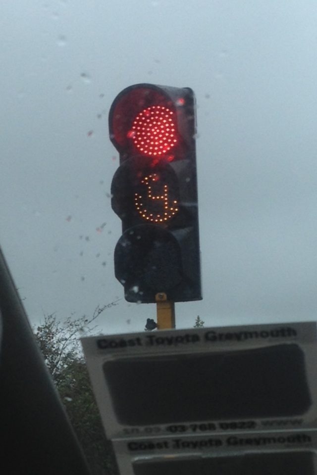 A traffic light that counts down your wait time.