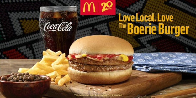 South Africa — two McDonald's cheeseburgers
