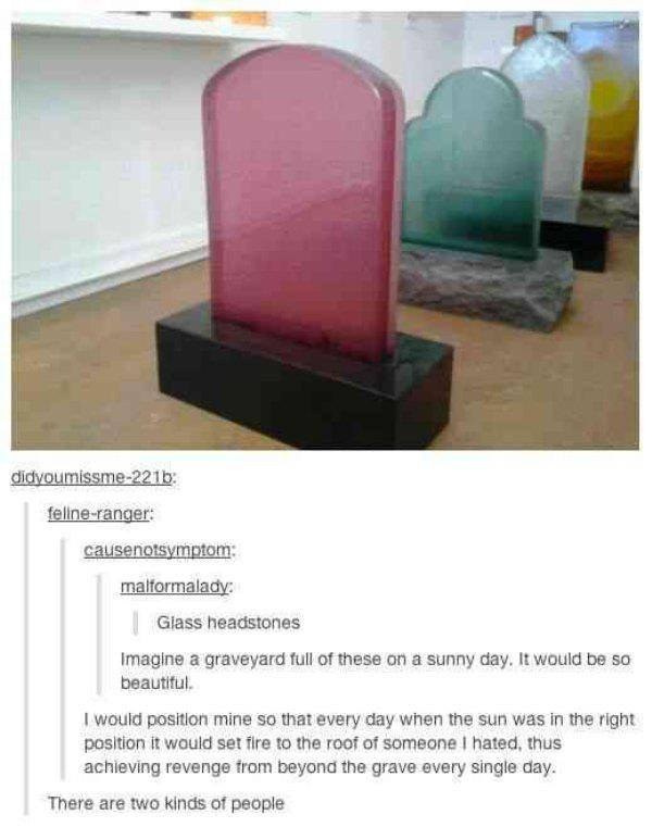 There are two types of uses for these gravestones.