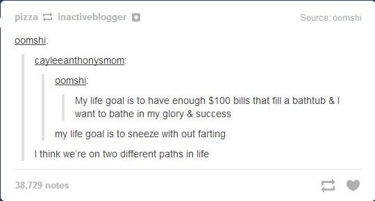 There are two types of life goals.