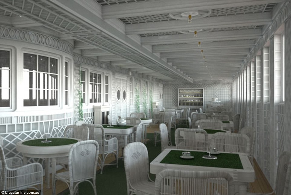 Café Parisien, one of the original Titanic's dining options for wealthier passengers, will be recreated on the replica ship 