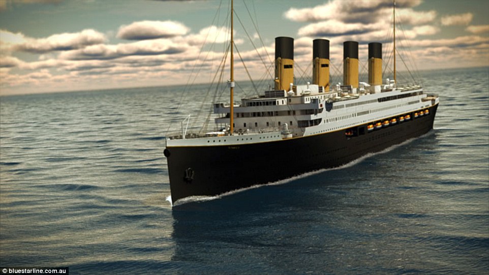 Titanic II (pictured in a rendering) has had its launch pushed back to 2018, with a planned journey from Jiangsu, China, to Dubai