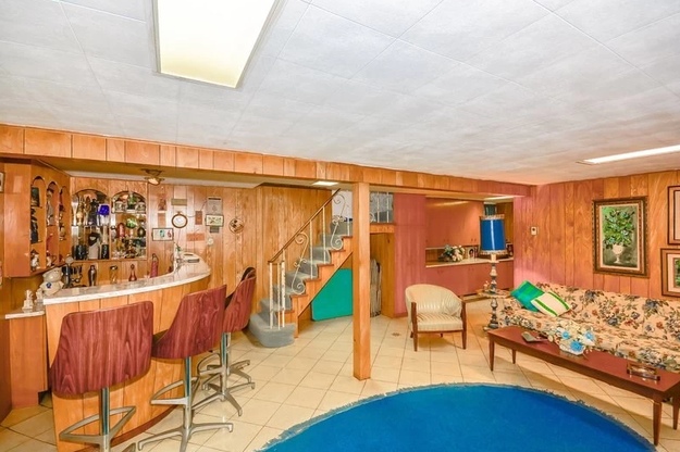 I mean, look at this bar and wood paneling.