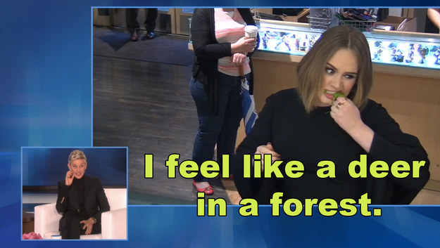 Adele had a wonderful sense of humor about the whole thing, though.