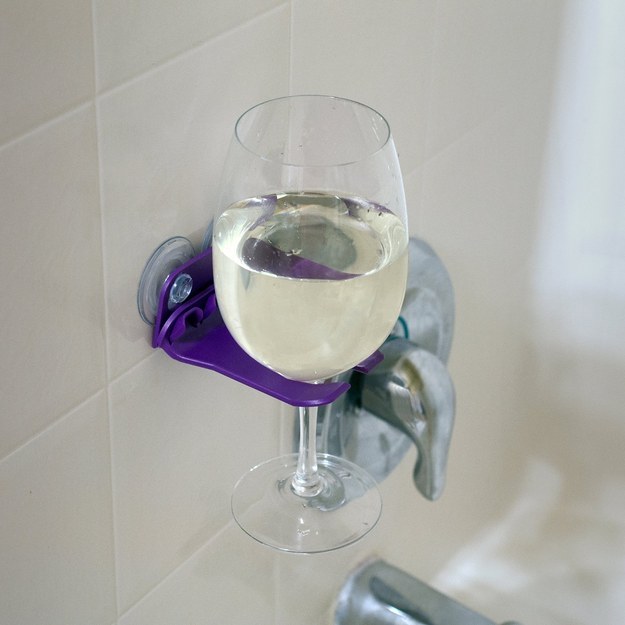 This perfect wine holder so you can truly enjoy your shower.