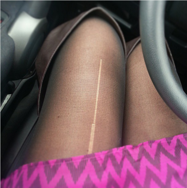 When your brand new pantyhose rip and you don't have another pair to change into because those are also ripped.