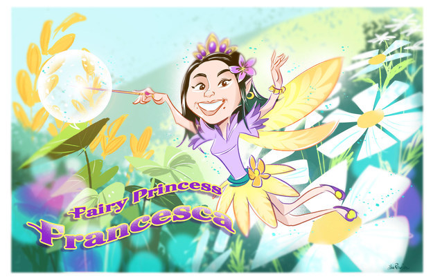 Francesca thought it would be cool to have a filipino fairy princess that flies around the forests and jungles of the Philipines.