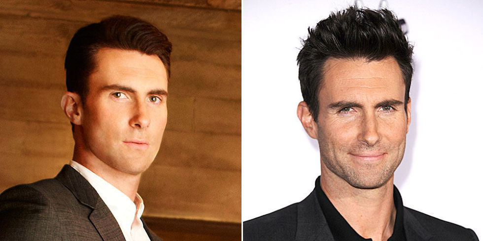 Adam Levine looks more business-like and less rocker.