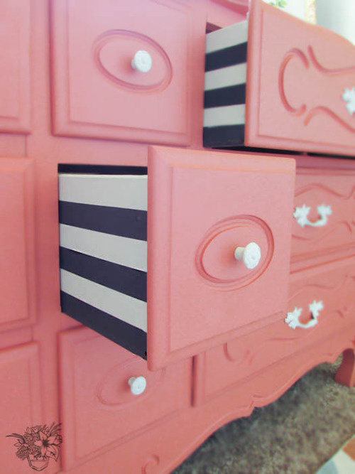 Paint the sides of your dresser's drawers to get a pleasant surprise whenever you pull out a drawer for something.