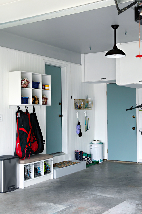 Who said your garage has to be left the way it is? Make it homey, paint some doors and/or walls.