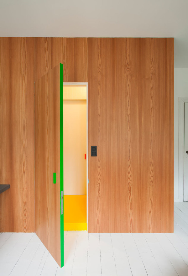 Paint the edges of your door for a subtle hint of color. 