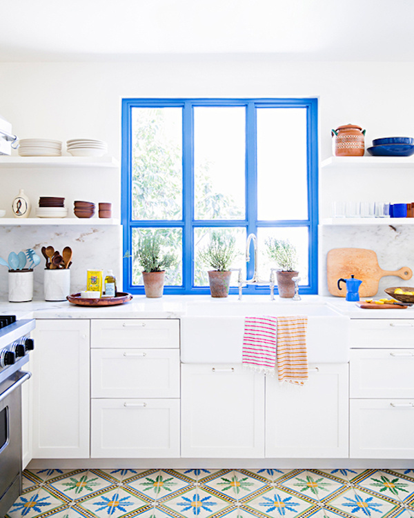 Paint your window trims to add a colorful touch to any room.