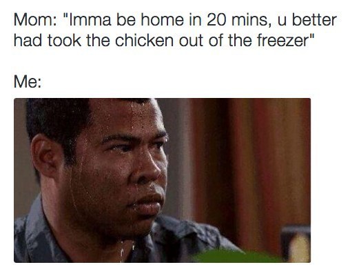 The "I Totally Forgot to Take the Chicken Out" talk:
