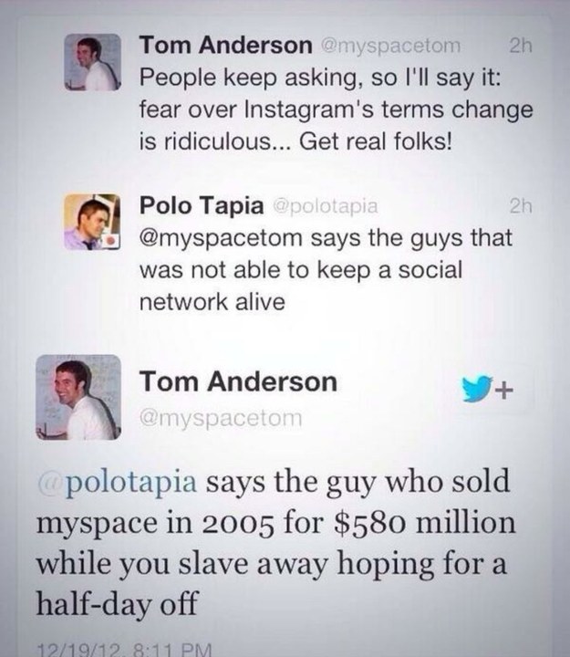 When Tom from Myspace was too real: