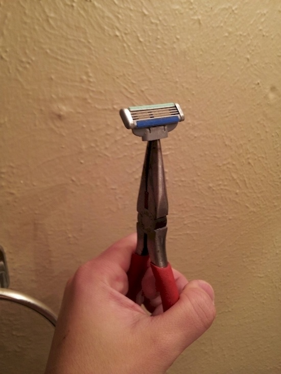 When you choose this pathetic fix over buying a new razor. 