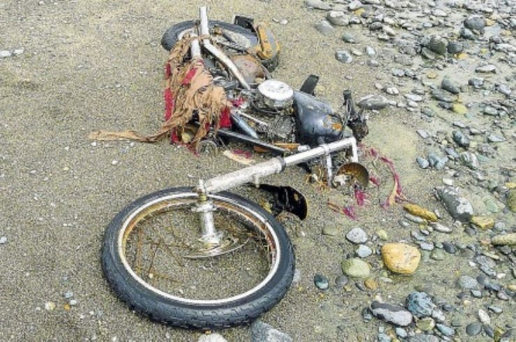 A motorcycle lost in a tsunami in Japan appeared 4,000 miles away on Graham Island, British Columbia.  