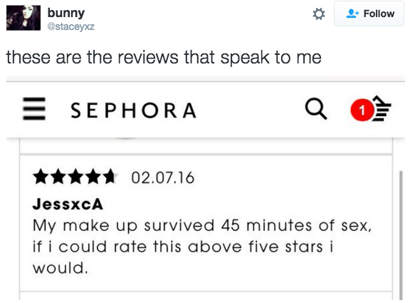 This Sephora review.