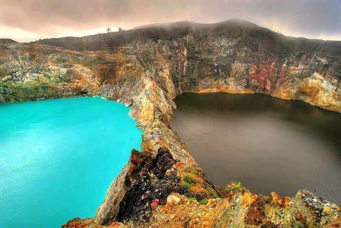 The Lakes of Mount Kelimutu, Indonesia are absolutely stunning -- and are said to be where departed souls find rest.