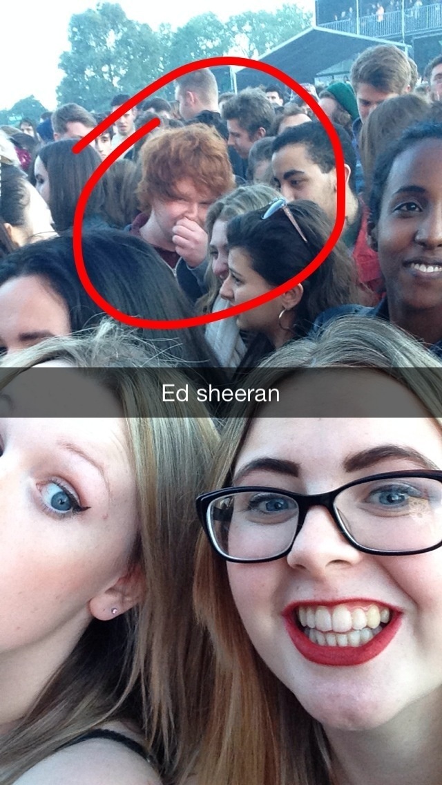 Because Ed would choose to be in a crowd of shoving teenagers. 