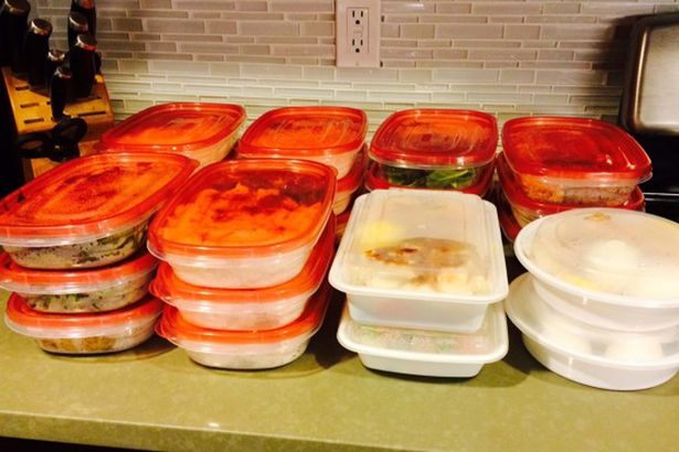The food prep needed for seven meals a day on The Rock 30 day diet