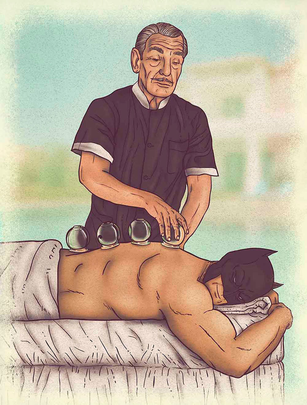 Massages are definitely part of Batman's Self Care Saturdays.