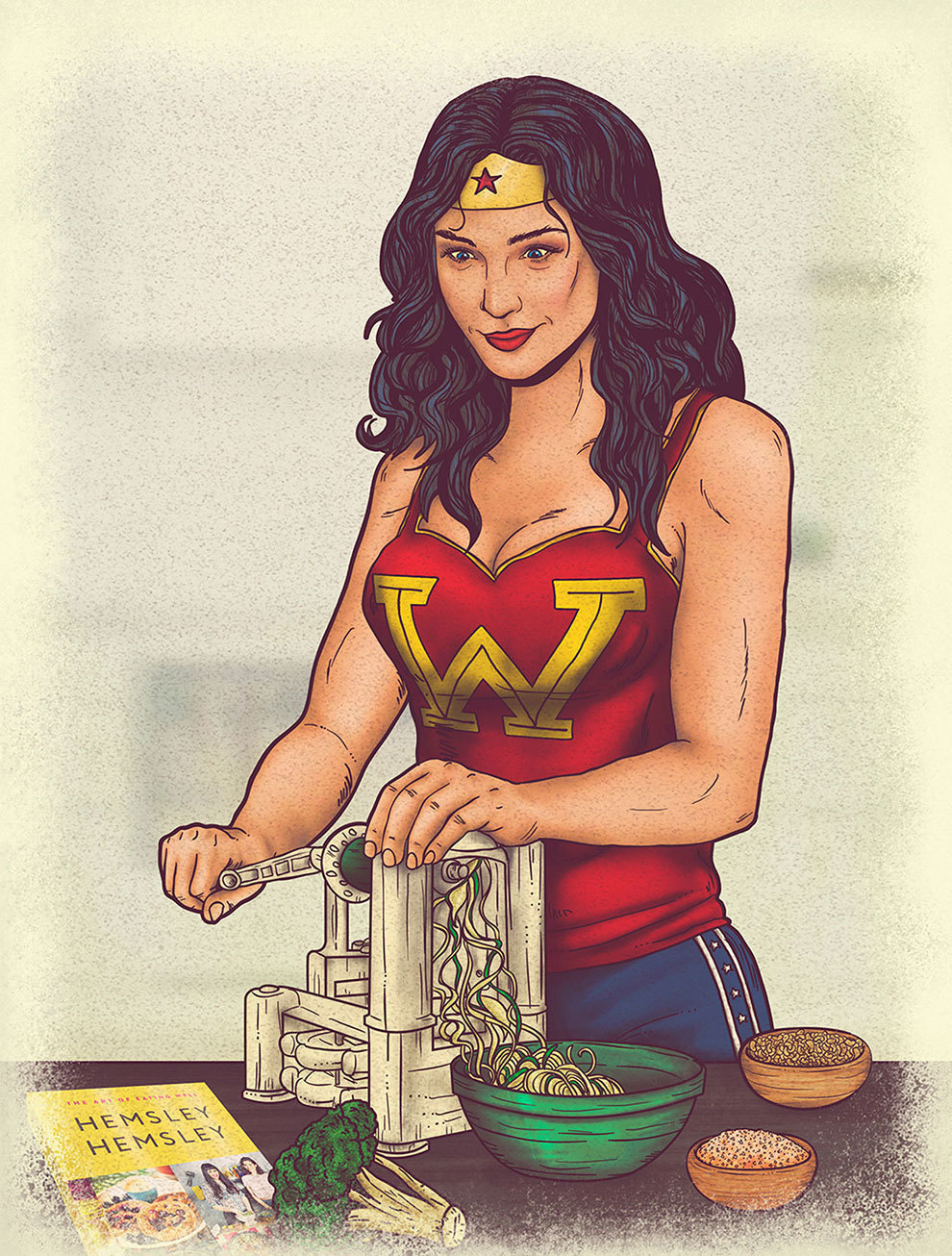 Wonder Woman clearly loves cooking for herself.