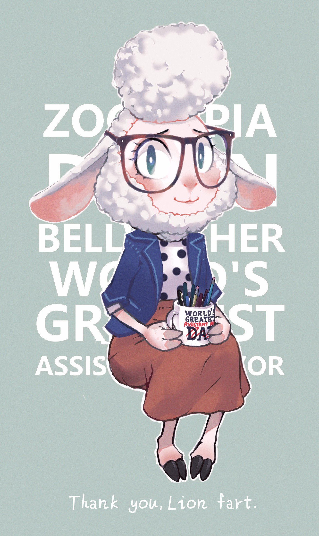 weirdest zootopia fanart sheep teacher