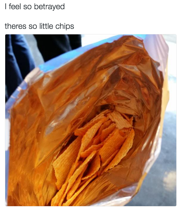 No chip bag should be primarily an air bag.
