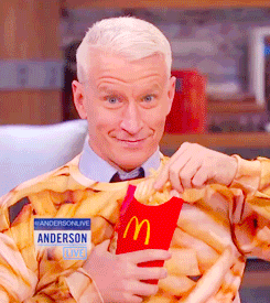 anderson cooper french fries spirit animal i want fries