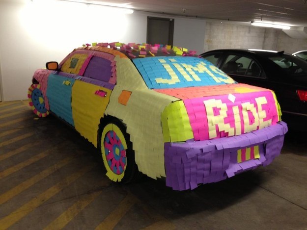 The person who did this to a co-worker's car: