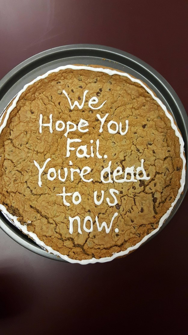 The people who made this dessert for someone leaving: