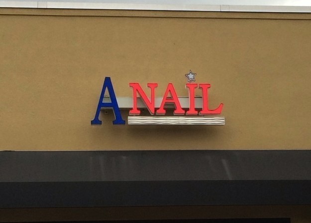 A popular nail shop just around the corner.