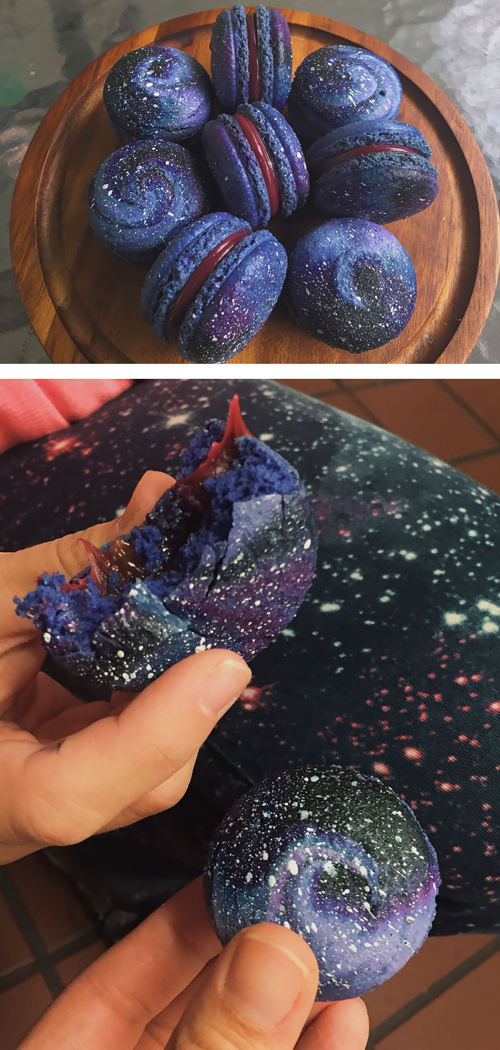 Space Jam Galaxy French Macarons
