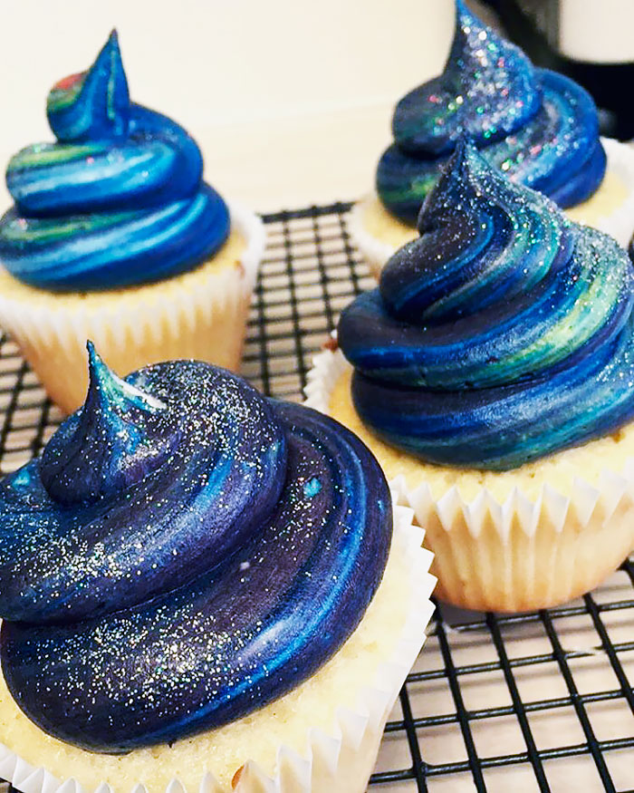 Galaxy Frosted Cupcakes