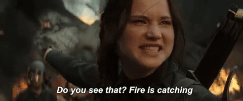 The Hunger Games: Mockingjay Part 2 jennifer lawrence fire mockingjaypart1