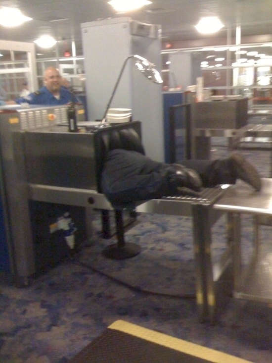 Sir, that's supposed to be for the luggage.