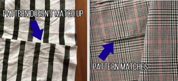 Make sure your pattern matches at the seams.