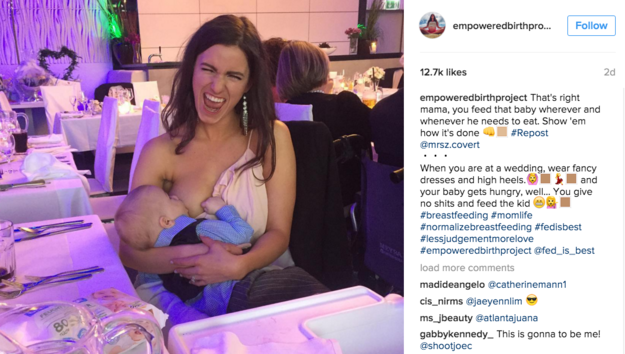 Covert said she is aware that tons of mums are scared to feed their babies in public, especially at big events like weddings. "I wanted to show that it's literally no big deal to breastfeed," she said, "no matter the circumstances."