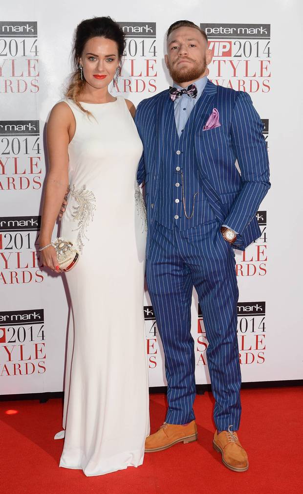 Conor McGregor and girlfriend Dee Devlin at the VIP Style Awards 2014 at The Marker Hotel