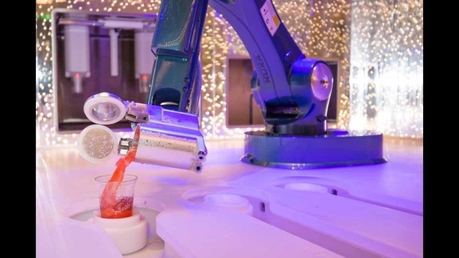 The Bionic Bar employs robot bartenders. 