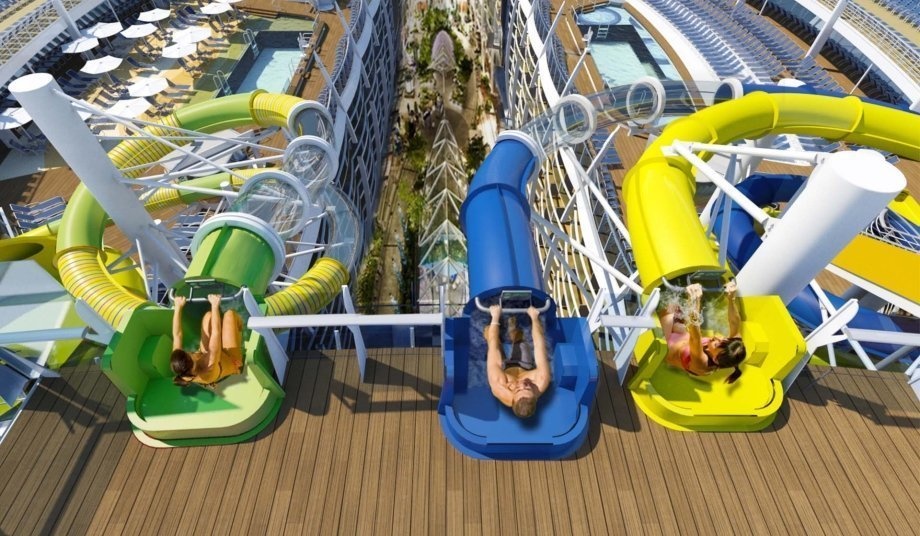 The trio water slides Typhoon, Cyclone and Supercell make the Perfect Storm. 