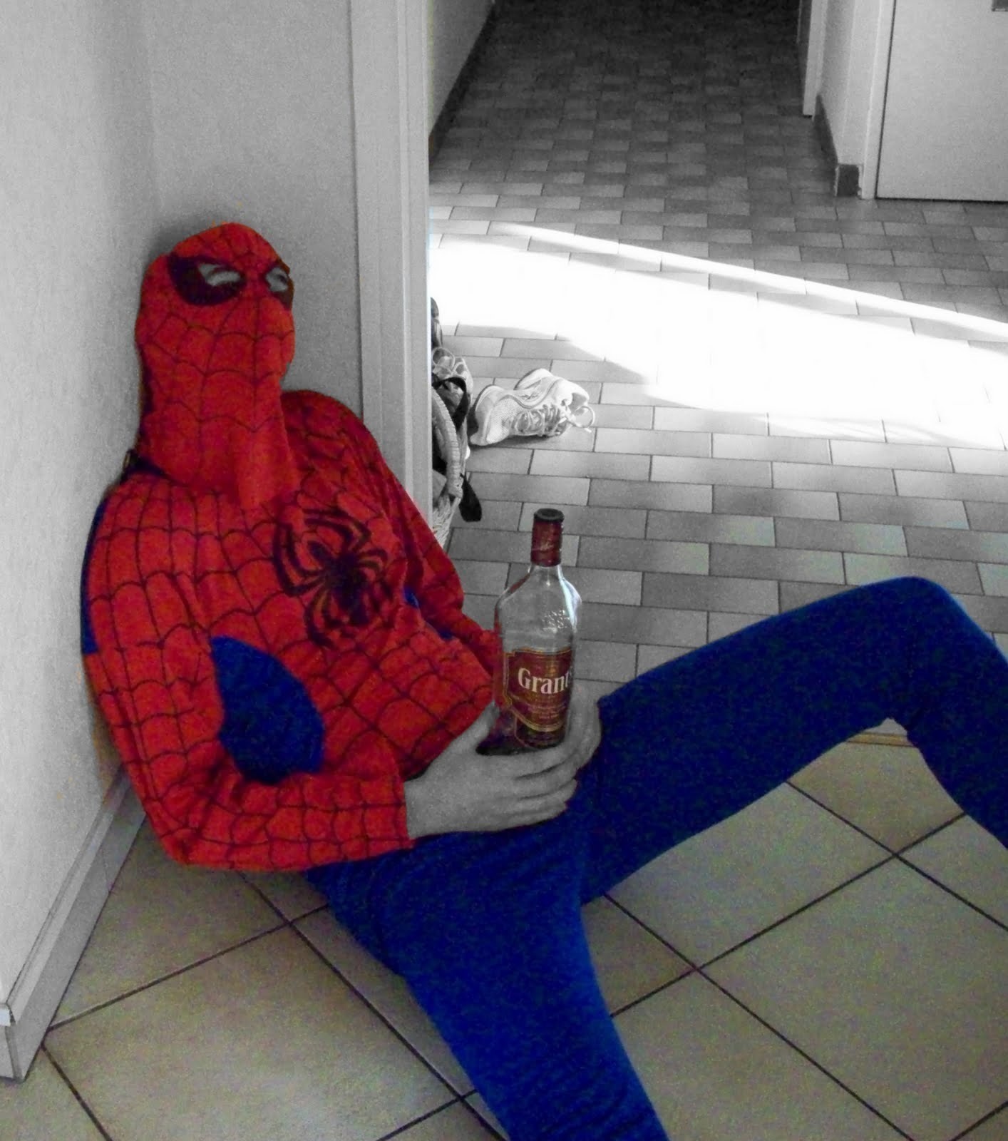And finally, he found this vodka using his spidey-sense.