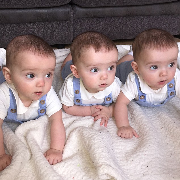 Identical triplets are conceived when the fertilised egg splits twice. The odds against them occurring without fertility treatment have been put at between one in 60,000 and one in 200million