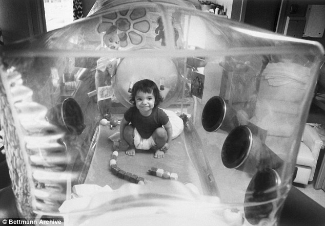 David was placed in his plastic bubble seconds after he was born and remained cocooned until he was 12
