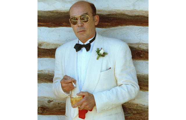 Gold Hill, Colorado, USA --- Original caption: Hunter S. Thompson, author of Fear and Loathing in Las Vegas, at his son's Juan wedding in Gold Hill, Colorado. --- Image by © Louie Psihoyos/CORBIS