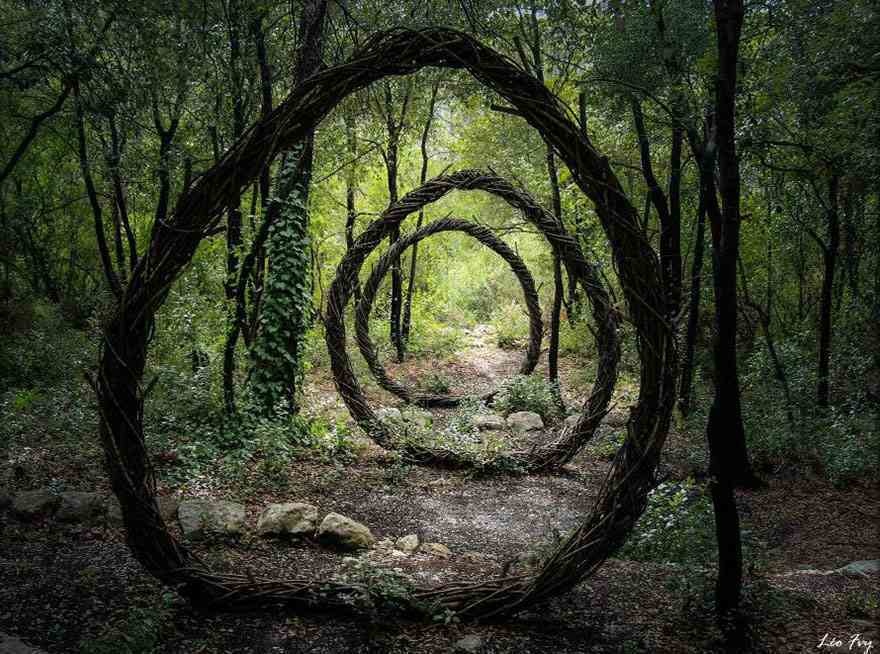 Mysterious sculptures in the forests of France.