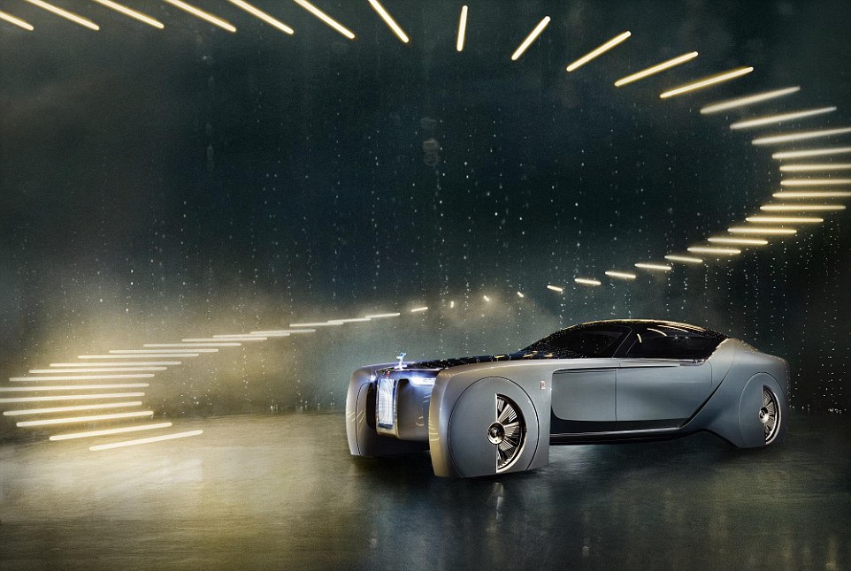 Rolls Royce is looking to the future with its design for a concept car - although the wheel blocks could make London's speed bumps tricky for drivers